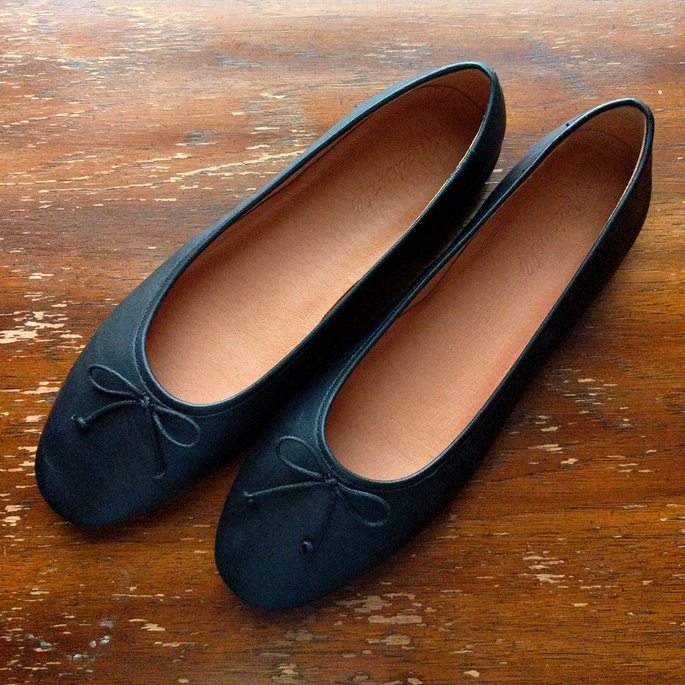 - Madewell Adelle Ballet Flats, W sz 10, True Black